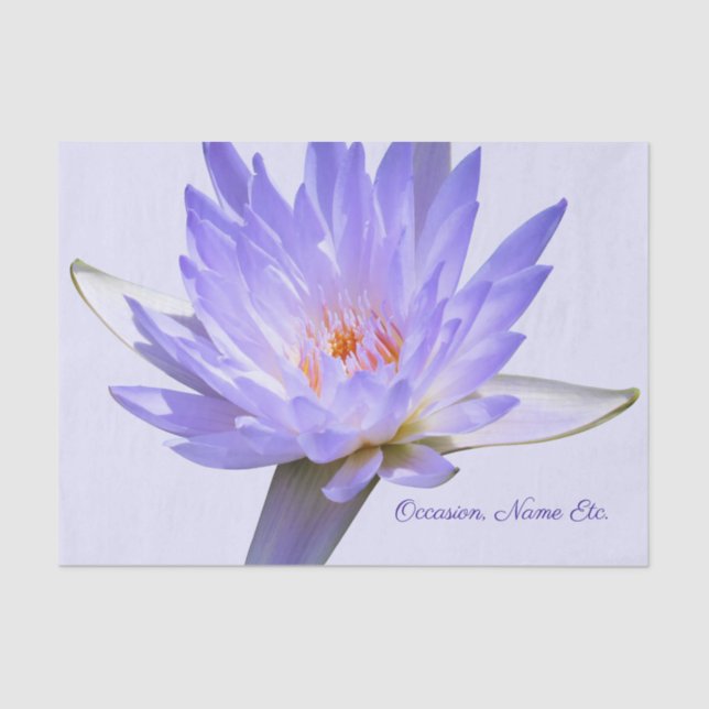 Water Lily Lavender Tissue Paper Gift Wrap Seidenpapier (Vorderseite)