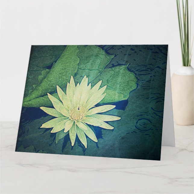 Water Lily Lilies Blume CUSTOM Big Birthday Karte (Vorderseite)