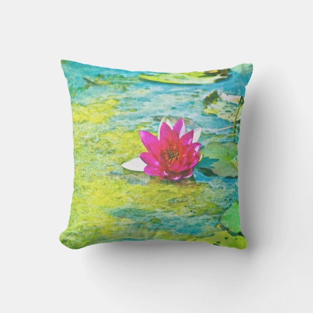 Water Lily Lilypad Kissen (Vorderseite)
