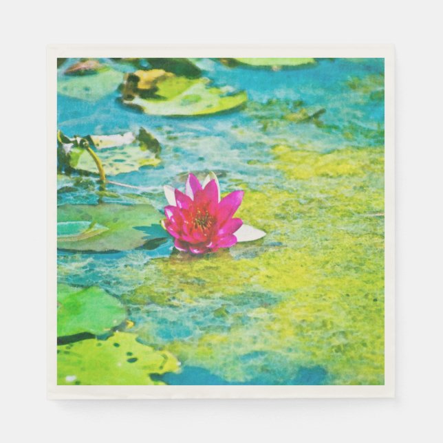 Water Lily Lilypad Serviette (Vorderseite)
