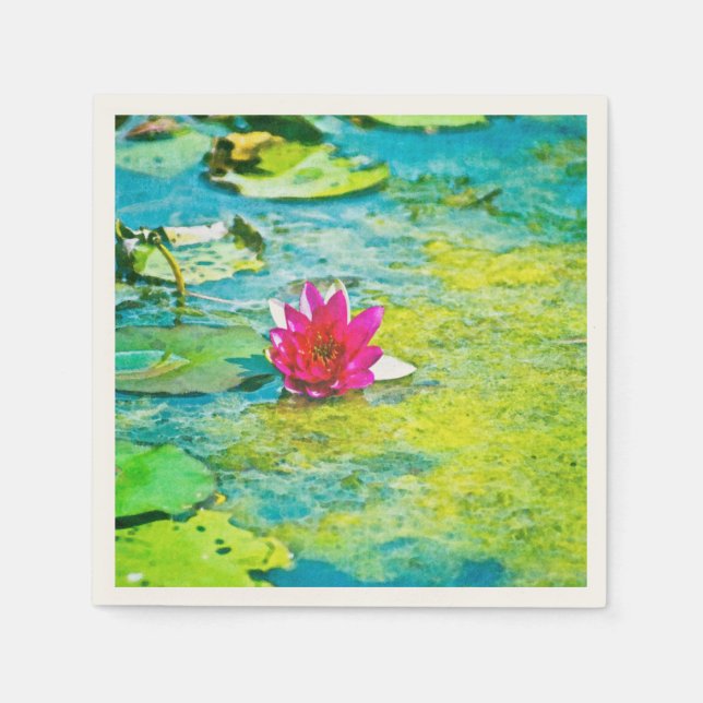 Water Lily Lilypad Serviette (Vorderseite)