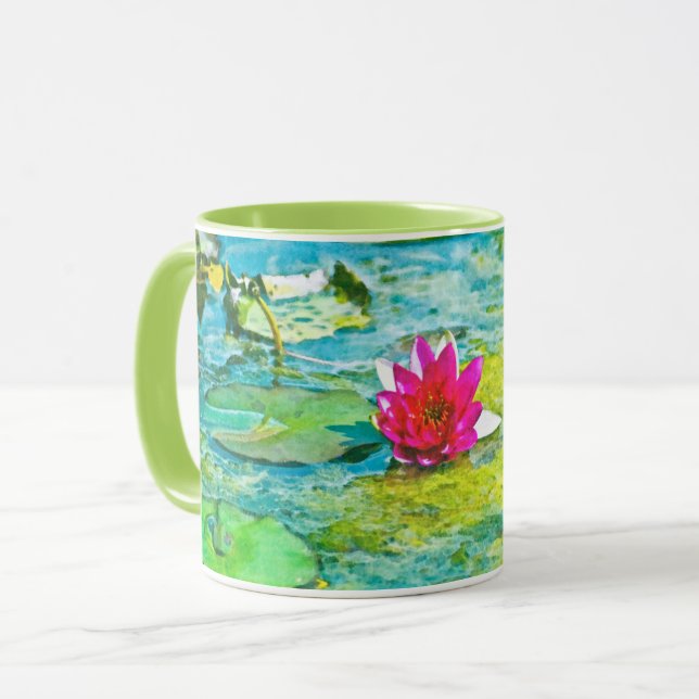Water Lily Lilypad Tasse (Vorderseite Links)