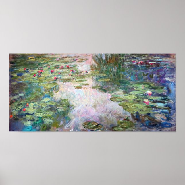 Water Lily Pond at Giverny, Claude Monet Poster (Vorne)