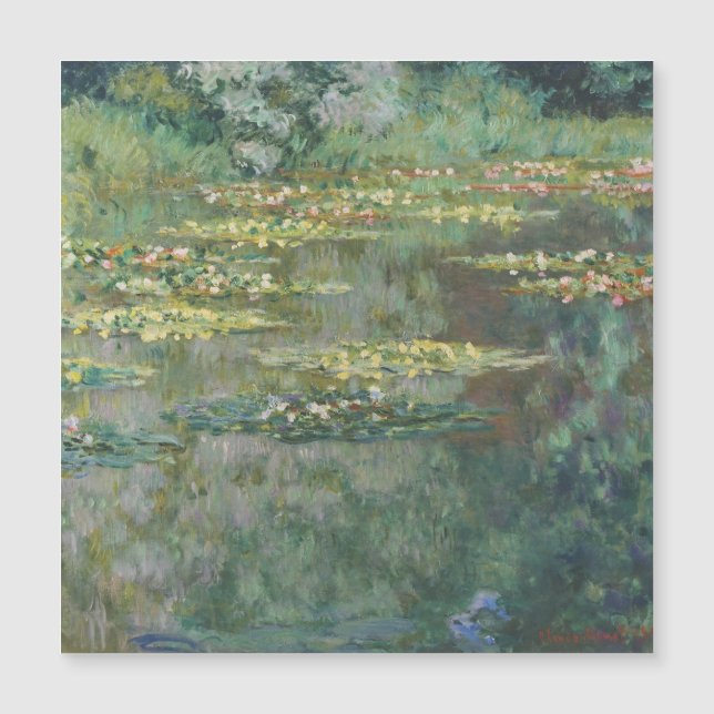Water Lily Pond Claude Monet Magnetkarte (Vorderseite)