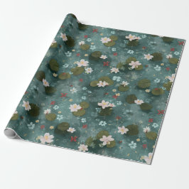 Water Lily Pond Wrapping Paper Geschenkpapier