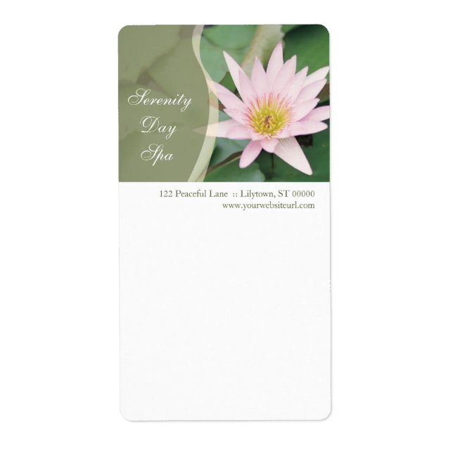 Water Lily Shipping Label (Vorne)