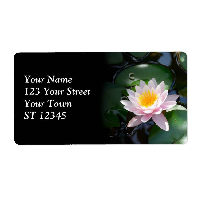 Water Lily Shipping Label (Vorne)