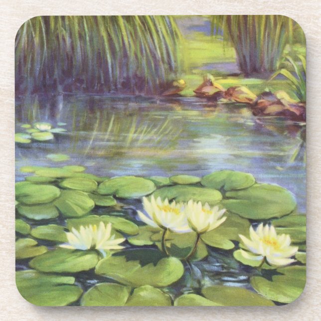 Water Lily von Cargill, 1937 Getränkeuntersetzer (Vorderseite)