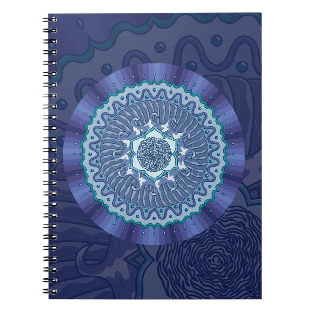 Water Mandala Notebook Notizblock (Vorderseite)