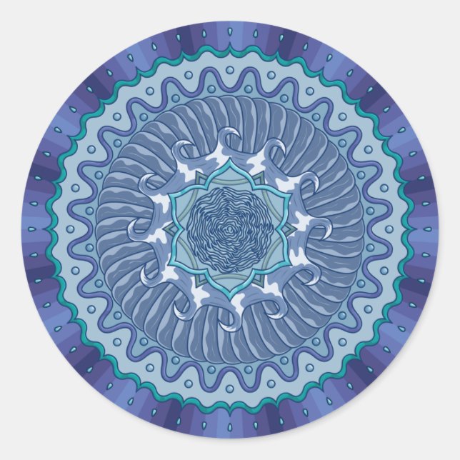 Water Mandala Sticker (Vorderseite)