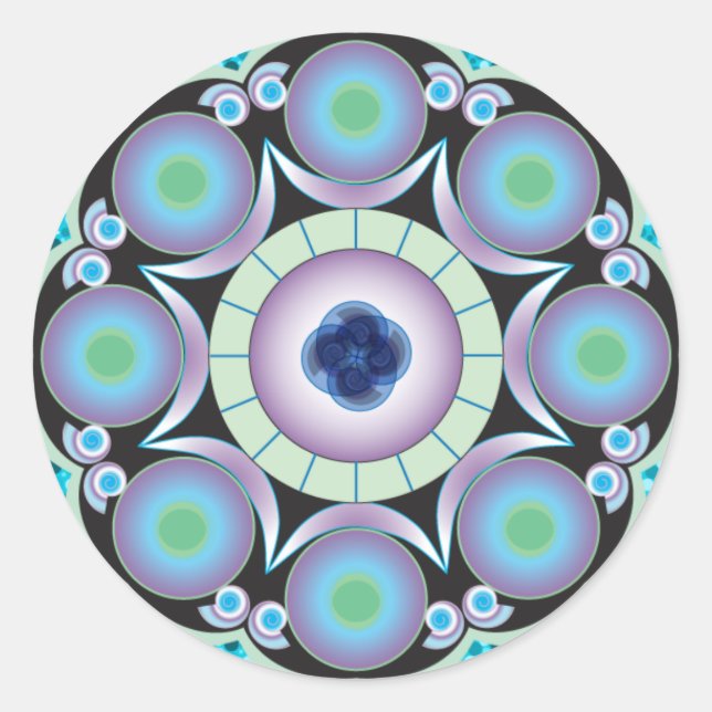 Water Mandala - Stickers (Vorderseite)