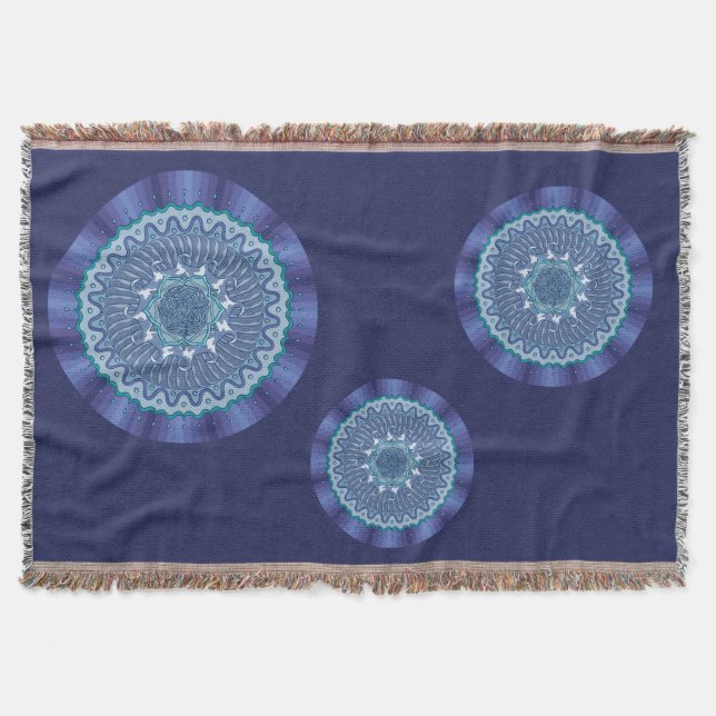 Water Mandala Throw Blanket Decke (Vorderseite)