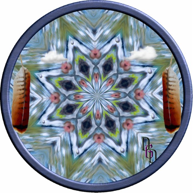 Water Mandela Freistehende Fotoskulptur (Vorne)