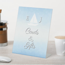 Water Meets Sky Watercolor Wedding Sockelschild