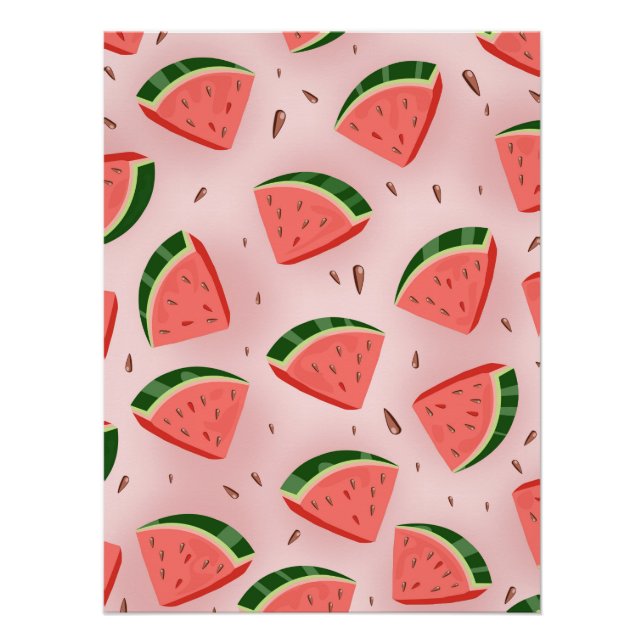 Water Melon Pattern Poster (Vorderseite)
