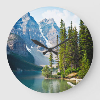 Water | Moraine Lake, Canada Große Wanduhr