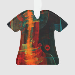 Water Orange Red Blue Modernes Abstraktes Kunstmus Ornament