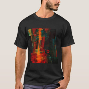 Water Orange Red Blue Modernes Abstraktes Kunstmus T-Shirt