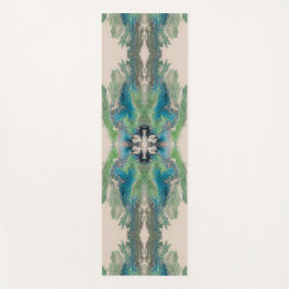 Water Path Flow – Abstract Aqua & Green Fluid Art Yogamatte