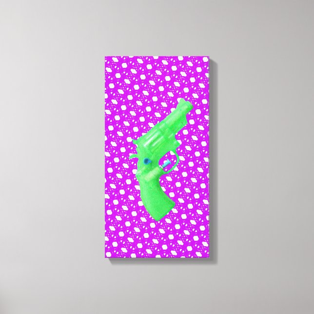 Water pistol toy Wasserpistole Spielzeug photo art Leinwanddruck (Vorderseite)