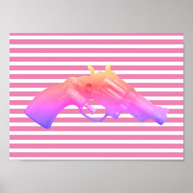 Water pistol toy Wasserpistole Spielzeug photoart Poster (Vorne)