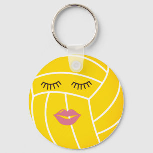 Water Polo Ball with Lips and Lashed Schlüsselanhänger