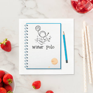 Water Polo Doodle Sketch HandGezeichnet Wasserspor Serviette
