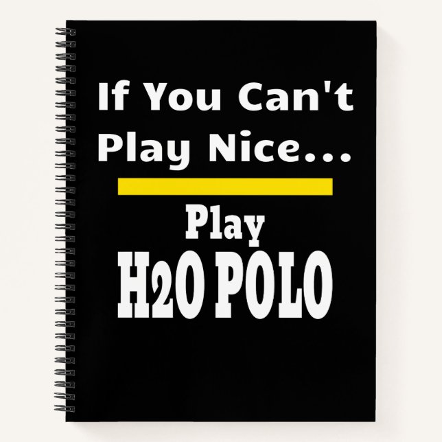 Water Polo Funny Sarcastic H2O Notizbuch (Vorderseite)
