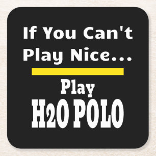Water Polo Funny Sarcastic H2O Rechteckiger Pappuntersetzer