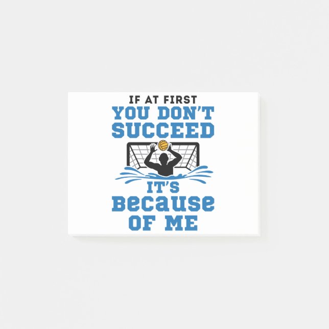 Water Polo Goalie Goalkeeper Funny Sprichwort Post-it Klebezettel (Vorderseite)