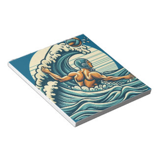 Water-polo Player Notepad Notizblock