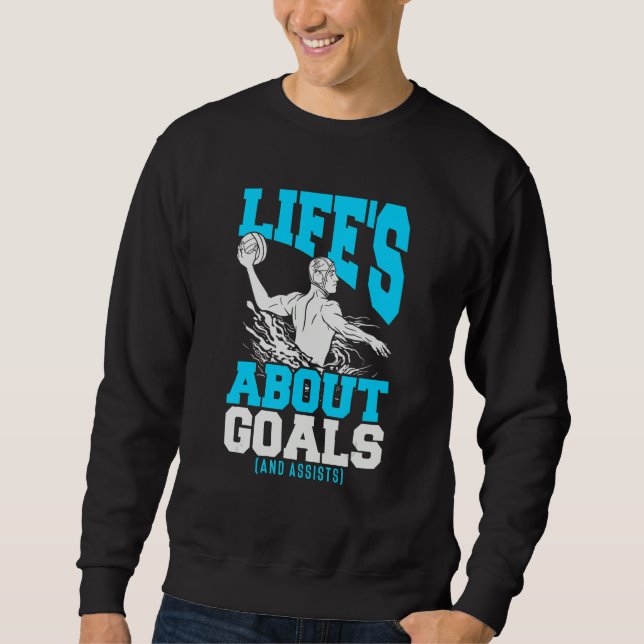 Water Polo Player Quote Life's About Goals Water P (Vorderseite)