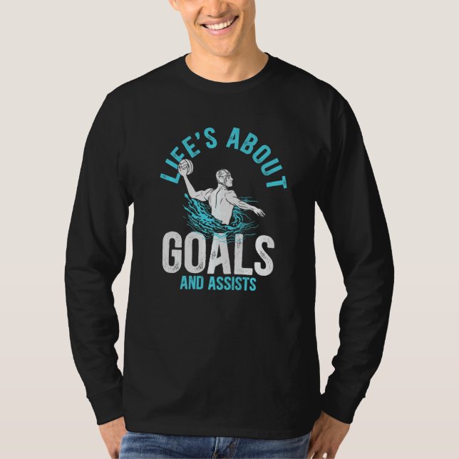 Water Polo Player Quote Life's About Goals Water P (Vorderseite)