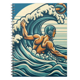 Water-polo Player Spiral Notepad Notizblock