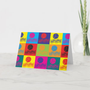 Water Polo Pop Art Karte