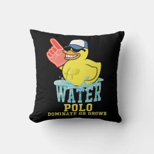 Water Polo Rubber Duck Dominate oder Drop on Funny Kissen