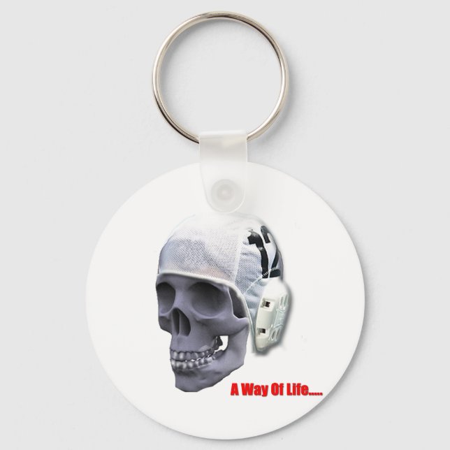 Water Polo Skull Keyring Schlüsselanhänger (Vorderseite)