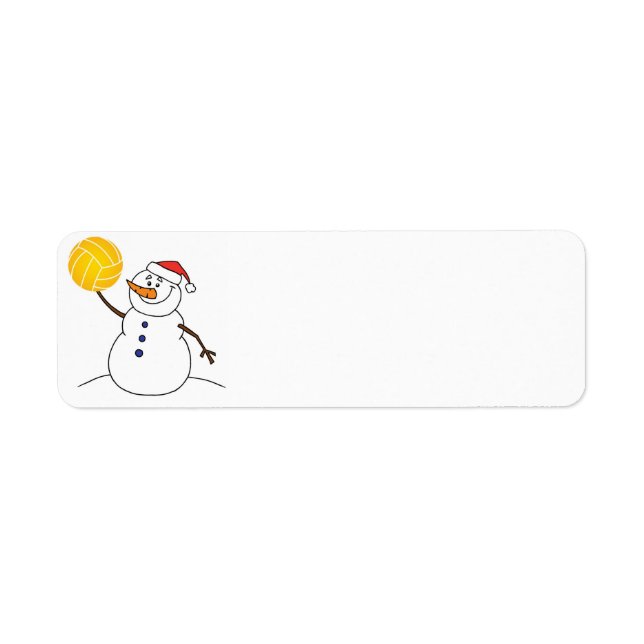 Water Polo Snowman Rücksendeadresse (Vorne)