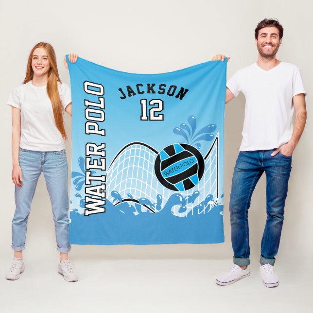 Water Polo 🤽 ‍ Sport ♀️ Blue Ball Fleecedecke (Beispiel)