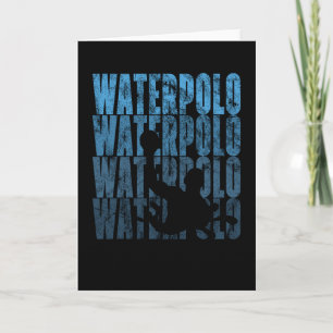 Water Polo Sport Vintag Retro Shirt Logo Karte