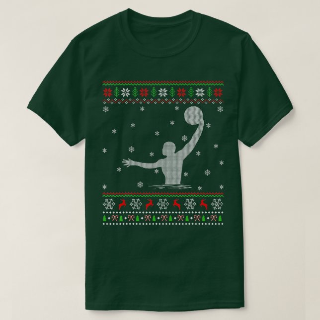 Water Polo Sports Lover Xmas Ugly Water Polo Chris (Design vorne)