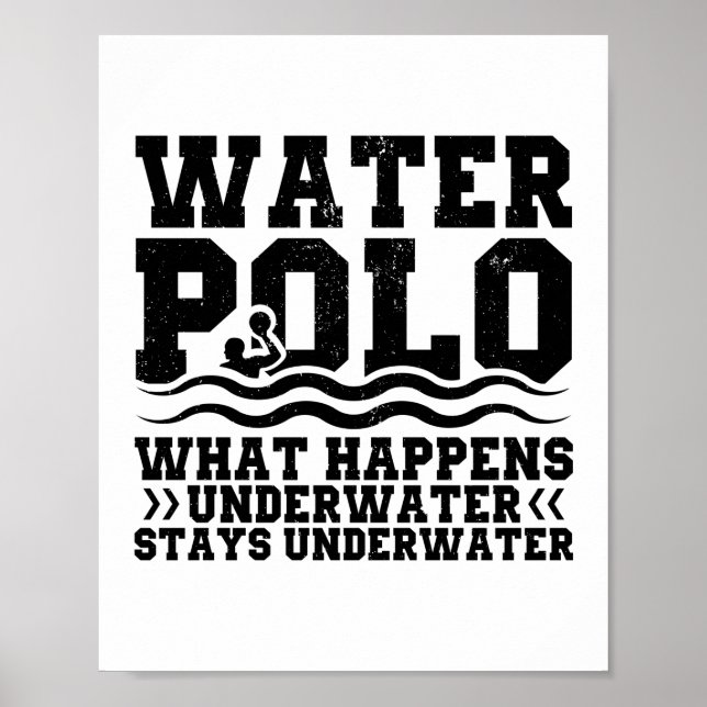 Water-Polo-Team | Geschenke für Sporttrainer Poster (Vorne)