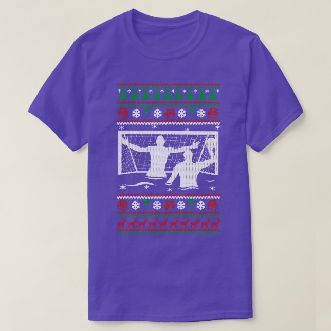 Water Polo Ugly Christmas Sweat Happy Holidays Sea (Design vorne)