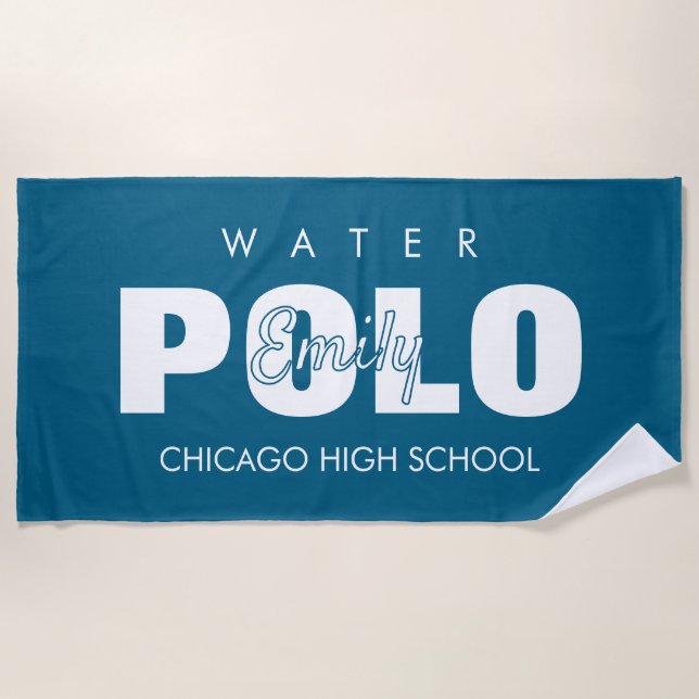 Water Polo, Water Polo Team Pool, Gift For Players Strandtuch (Vorderseite)