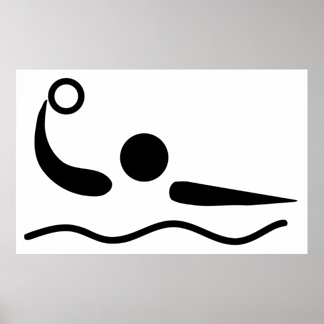 Water Polo Waterpolo Piktogramm Poster (Vorne)