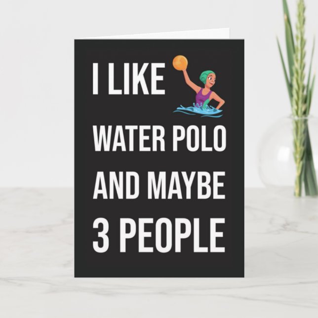 Water Polo Weihnachtsschmuck Player Xmas Sports Karte (Vorderseite)