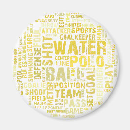 Water Polo Word Cloud Products Magnet