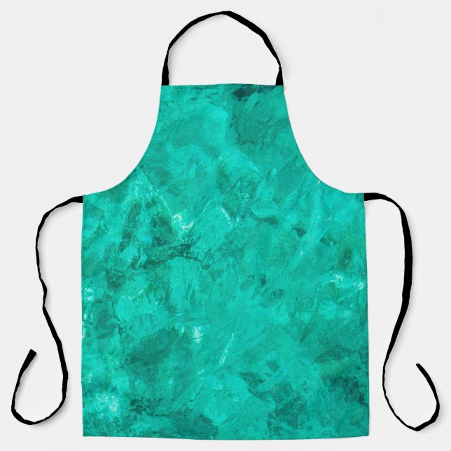 Water sea blue wave turquoise liquid background schürze (Vorderseite)