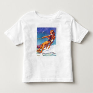 Water Skier von McClelland Barclay Kleinkind T-shirt