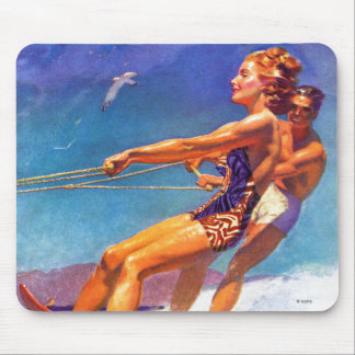 Water Skier von McClelland Barclay Mousepad